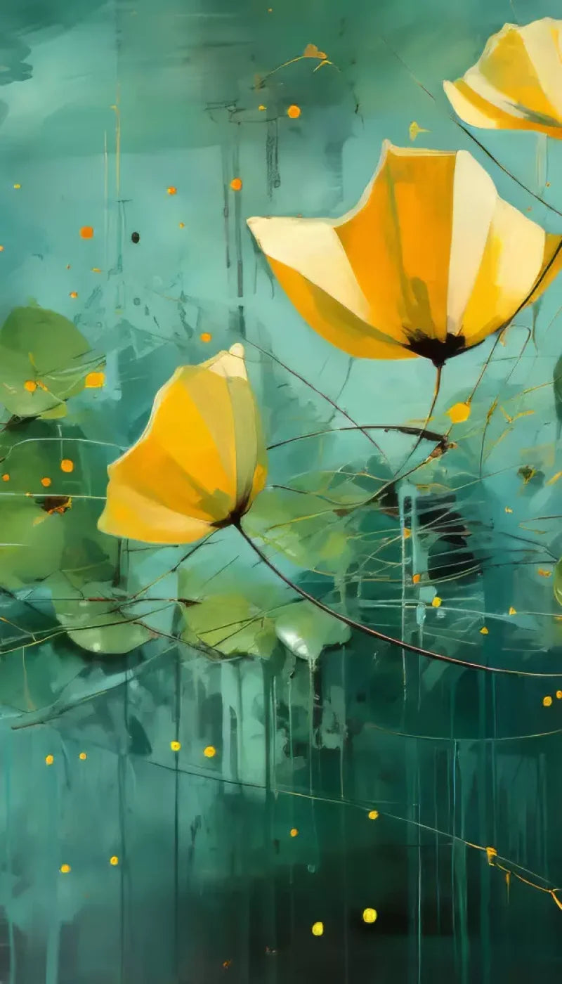 Water Flowers 8’X14’ Ultracloth (96 X 168 Inch) Backdrop