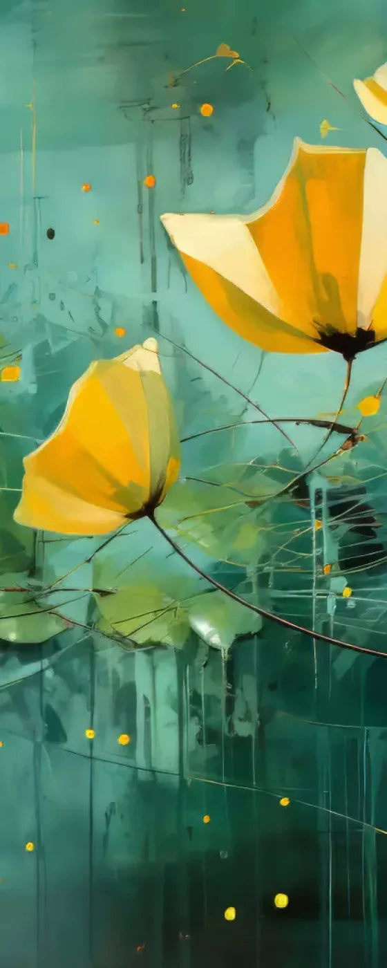 Water Flowers 8’X20’ Ultracloth (96 X 240 Inch) Backdrop