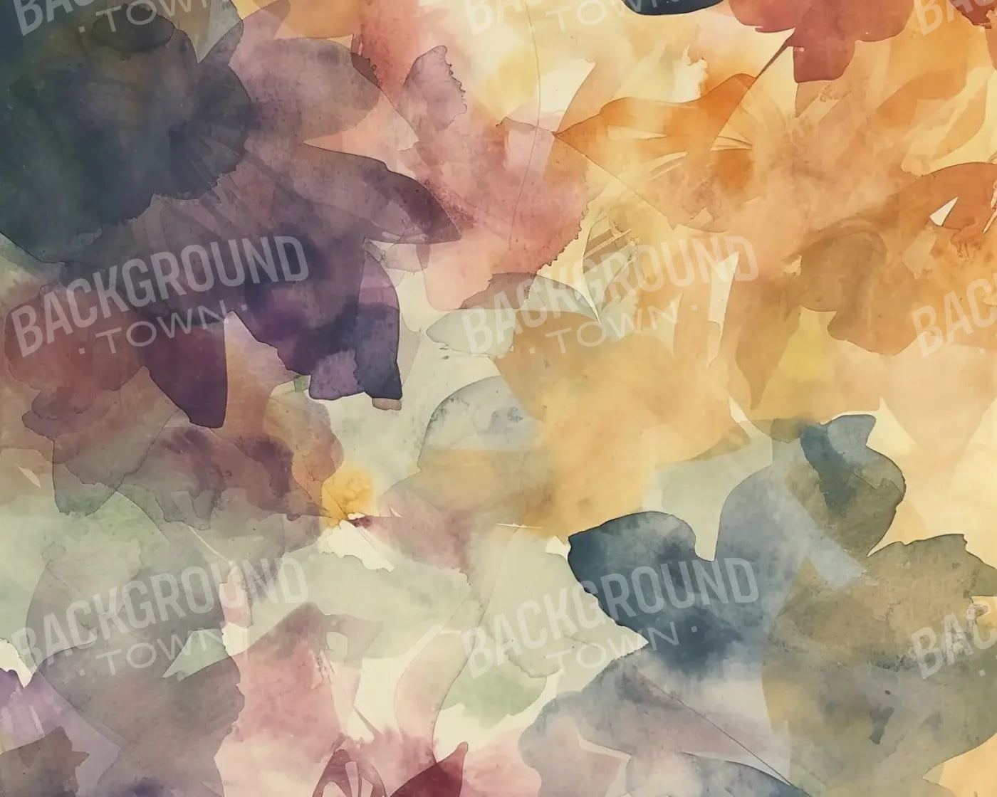 Watercolor Florals 10’x8’ Fleece (120 x 96 inch) Backdrop