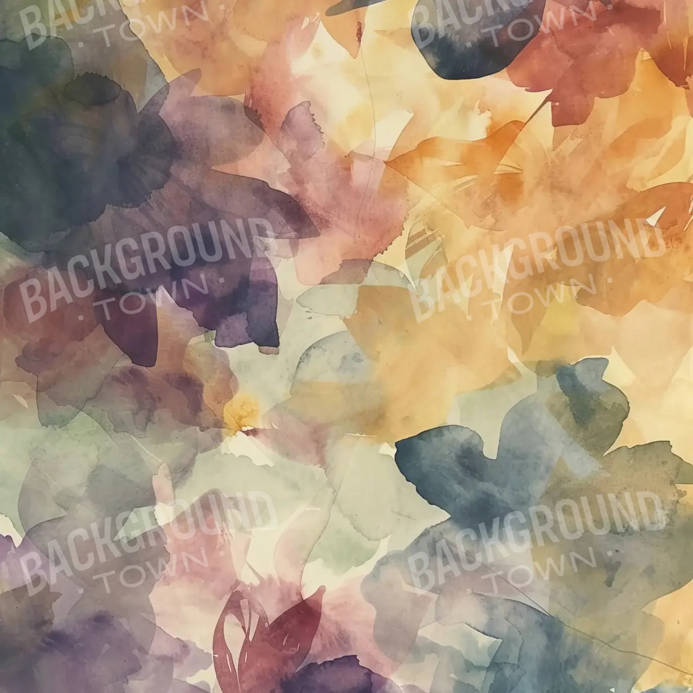Watercolor Florals 8’x8’ Fleece (96 x 96 inch) Backdrop