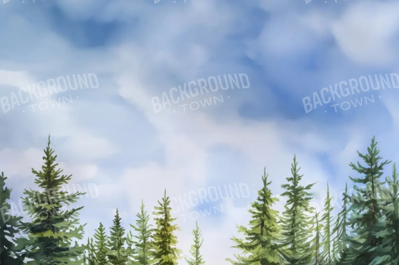 Watercolor Forest 12’x8’ UltraCloth (144 x 96 inch) Backdrop