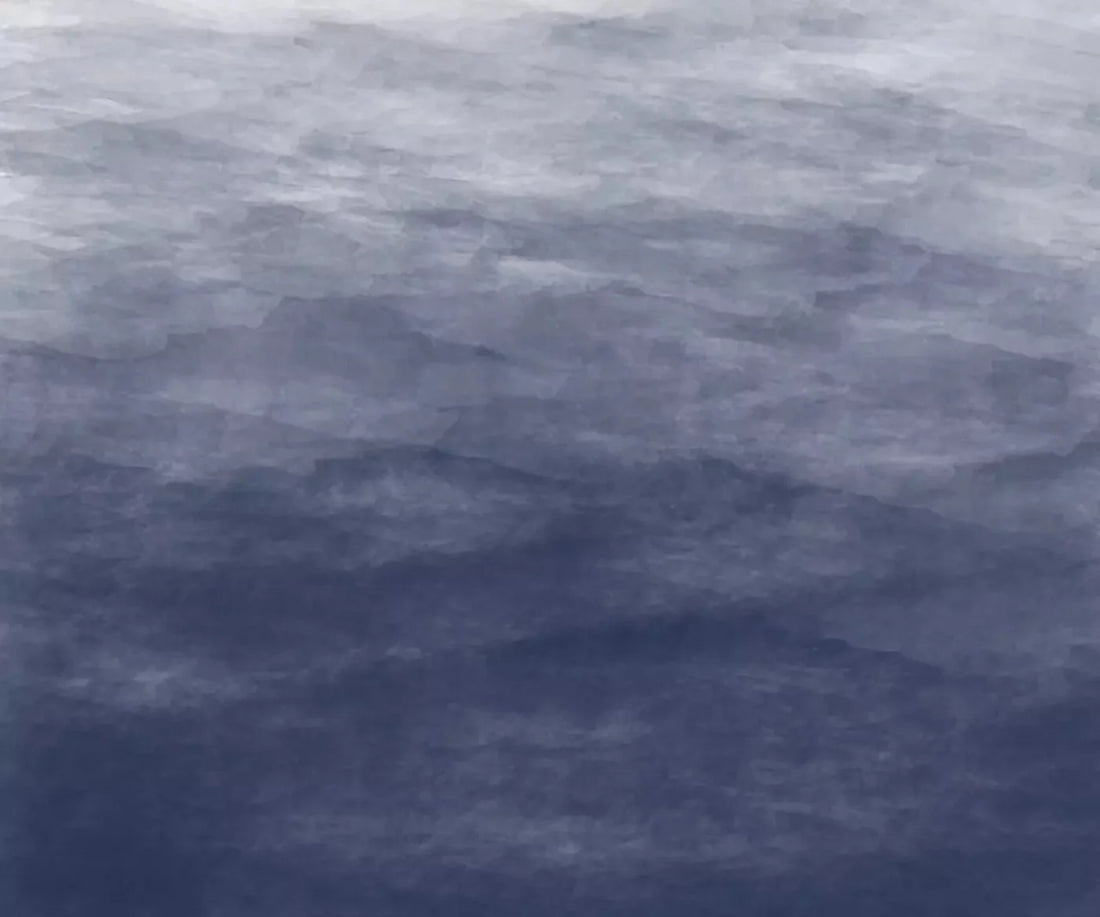 Watercolor In Navy 5X42 Fleece ( 60 X 50 Inch ) Backdrop