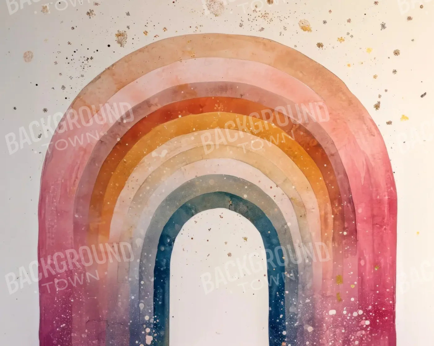 Watercolor Rainbow 10’x8’ Fleece (120 x 96 inch) Backdrop
