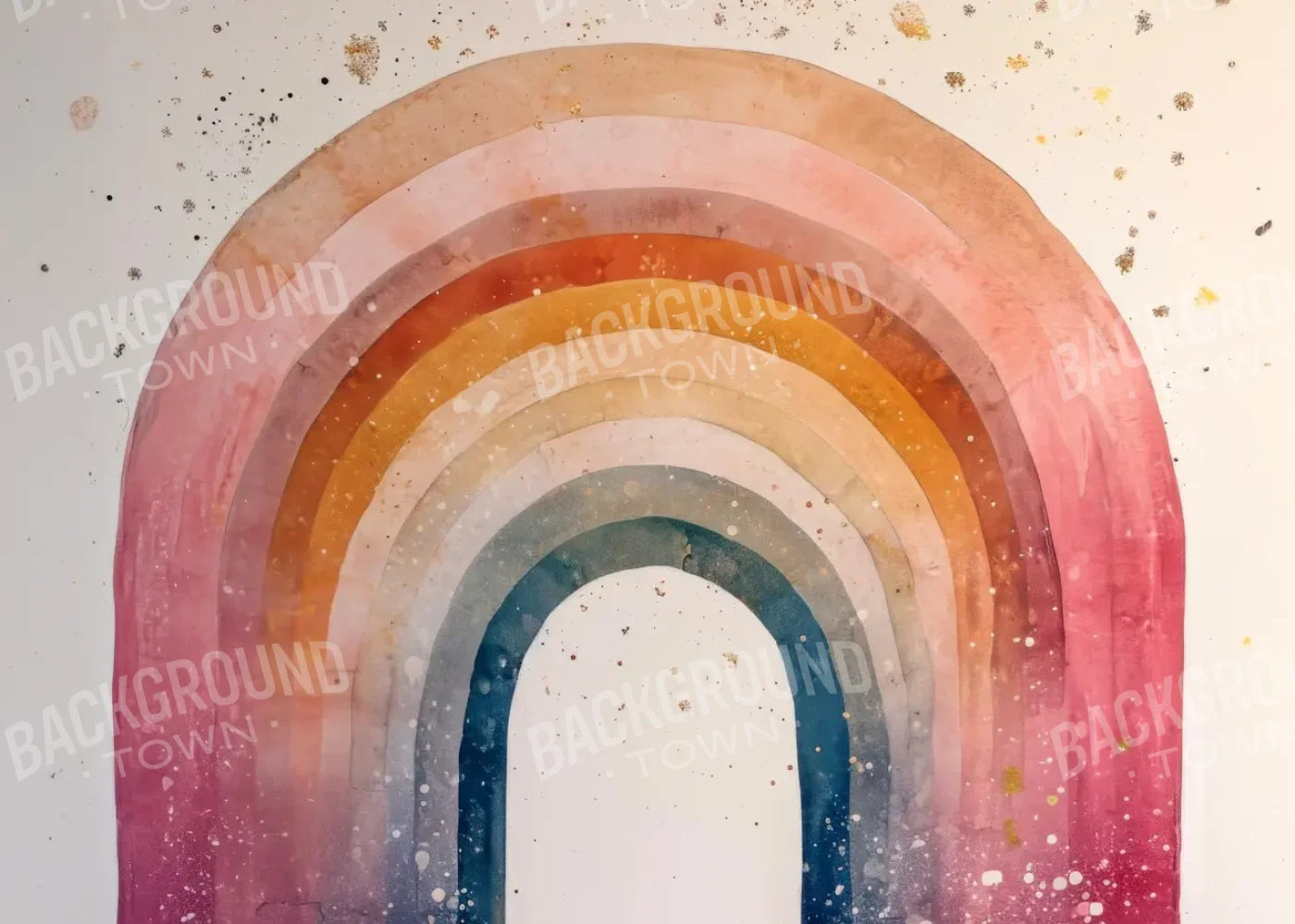 Watercolor Rainbow 7’x5’ UltraCloth (84 x 60 inch) Backdrop