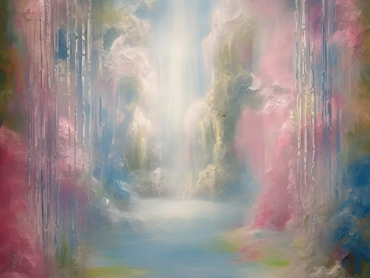 Waterfall Dream 68X5 Fleece ( 80 X 60 Inch ) Backdrop