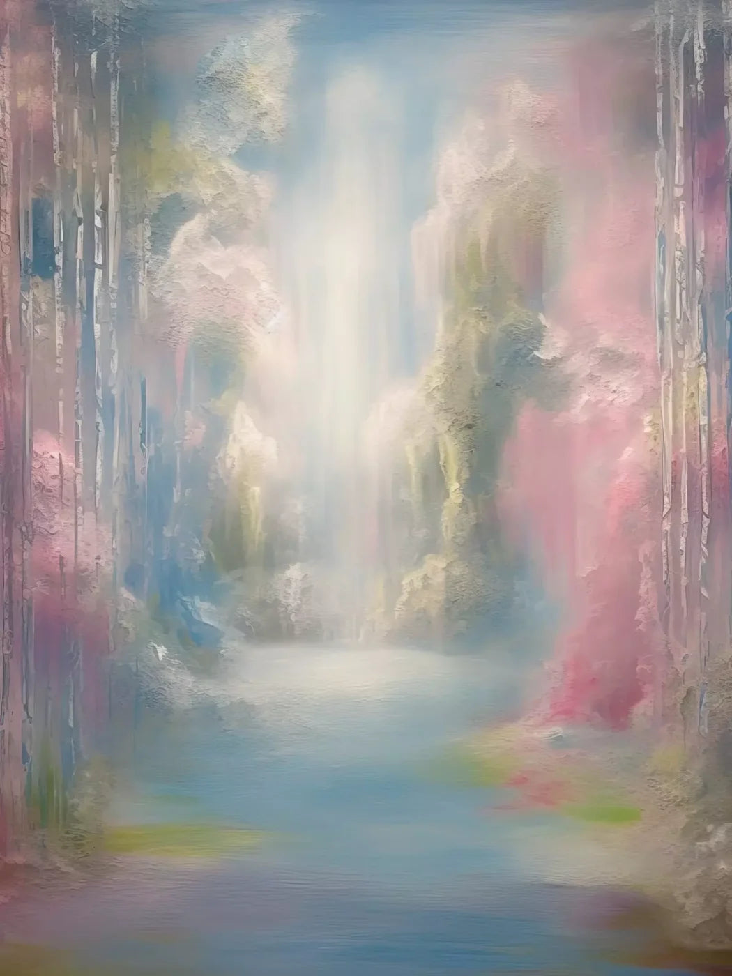 Waterfall Dream 6X8 Fleece ( 72 X 96 Inch ) Backdrop