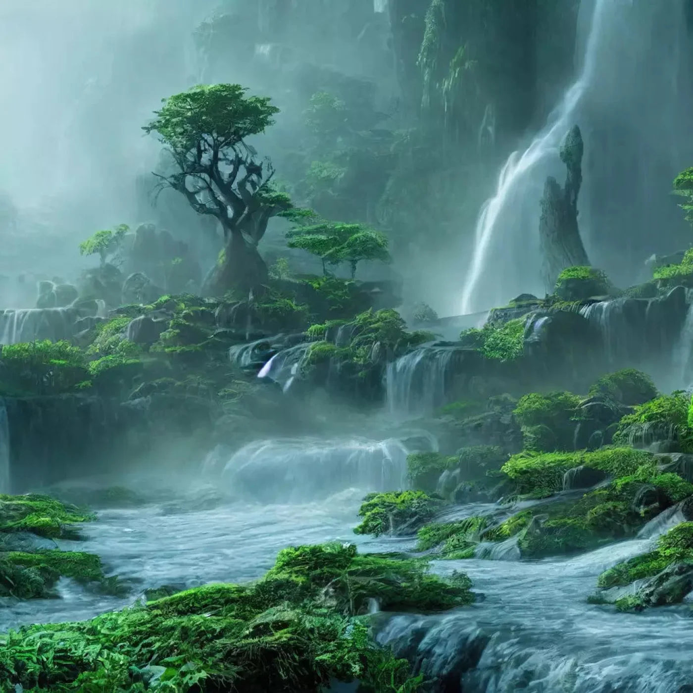 Waterfall Mist 10X10 Ultracloth ( 120 X Inch ) Backdrop