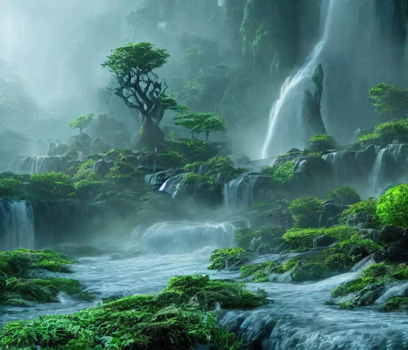 Waterfall Mist 12X10 Ultracloth ( 144 X 120 Inch ) Backdrop