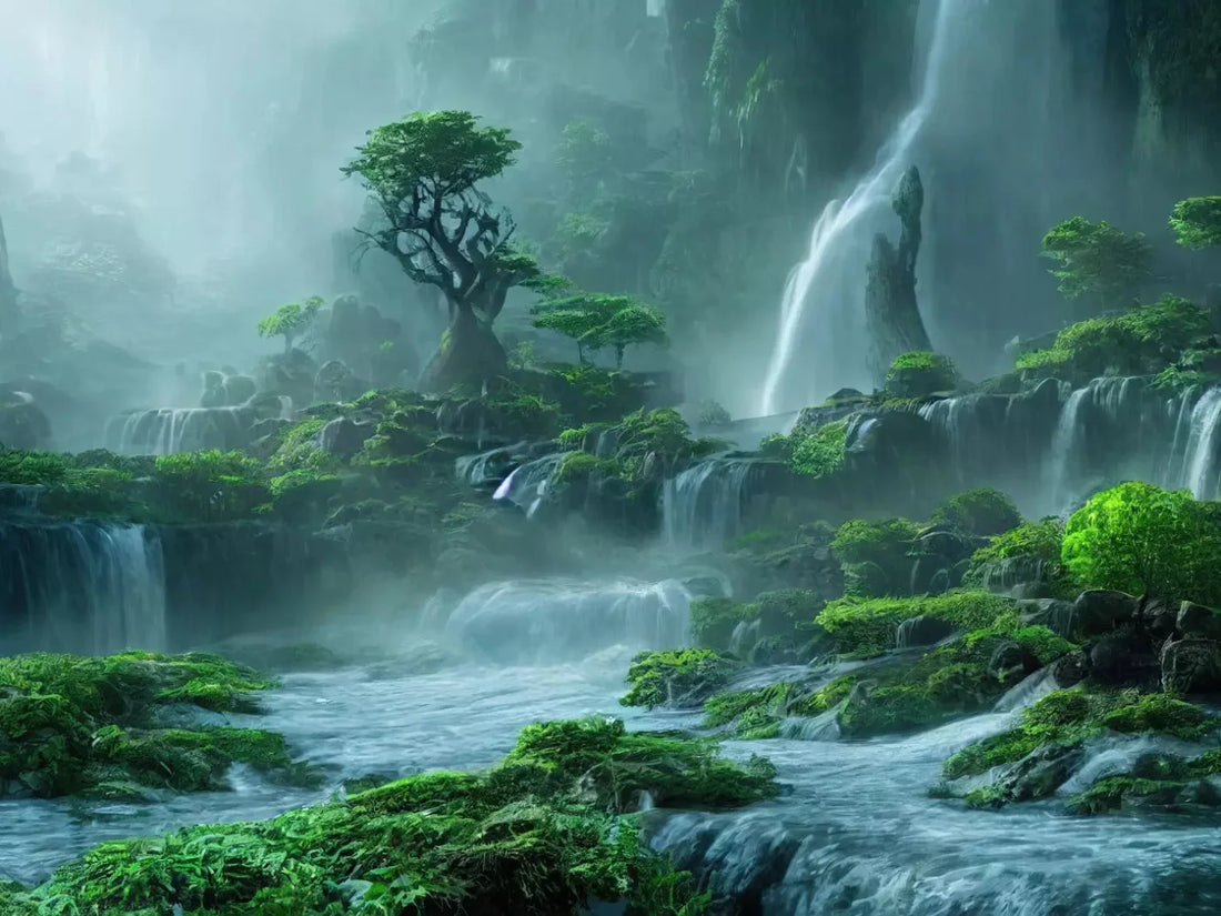 Waterfall Mist 68X5 Fleece ( 80 X 60 Inch ) Backdrop