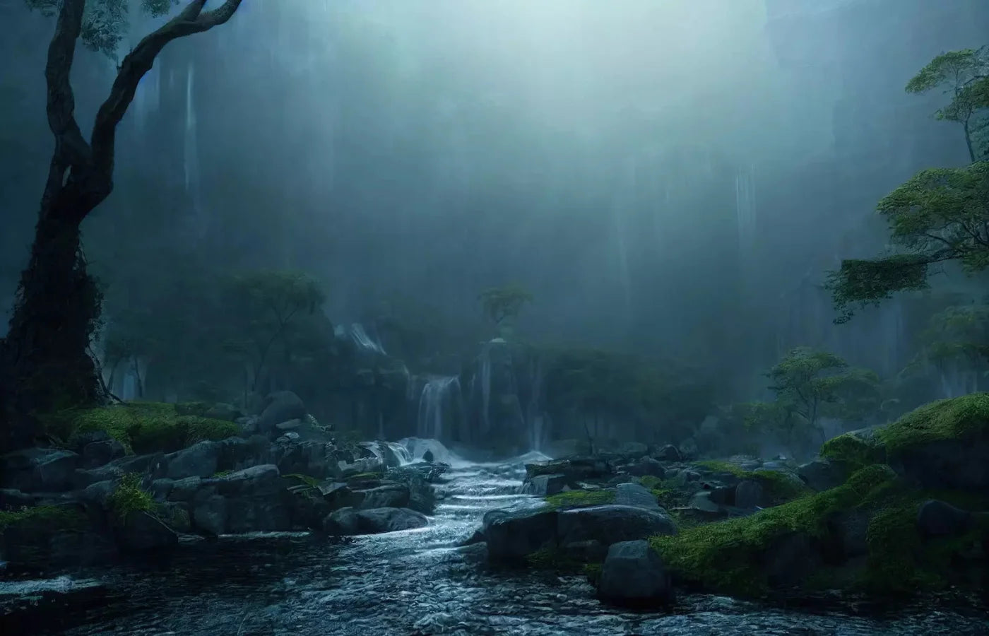 Waterfall Mists 12X8 Ultracloth ( 144 X 96 Inch ) Backdrop