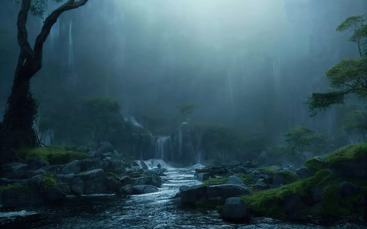 Waterfall Mists 14X9 Ultracloth ( 168 X 108 Inch ) Backdrop