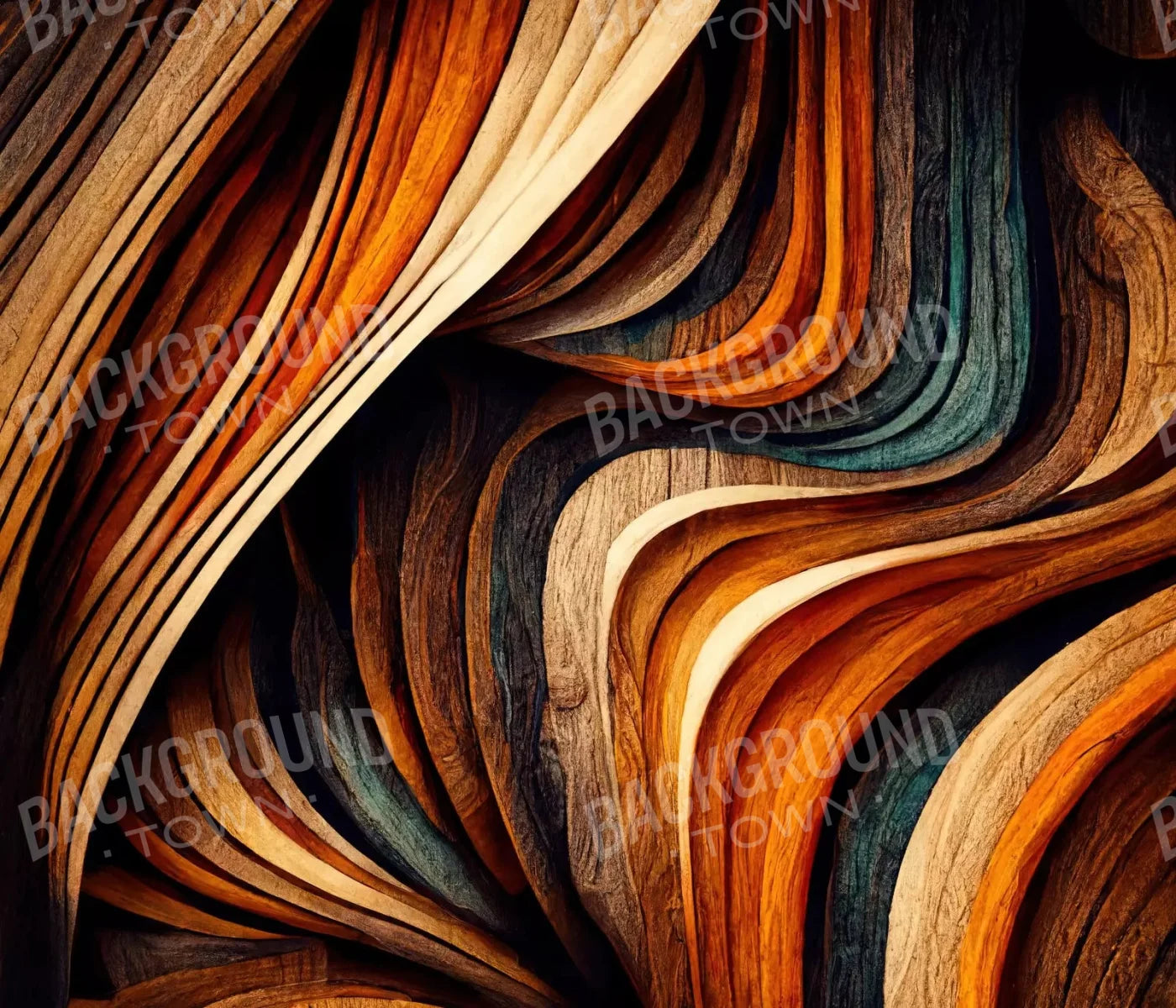 Wavy Wood 12X10 Ultracloth ( 144 X 120 Inch ) Backdrop