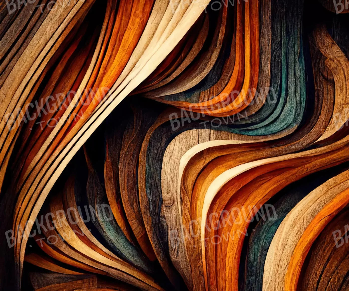 Wavy Wood 5X42 Fleece ( 60 X 50 Inch ) Backdrop