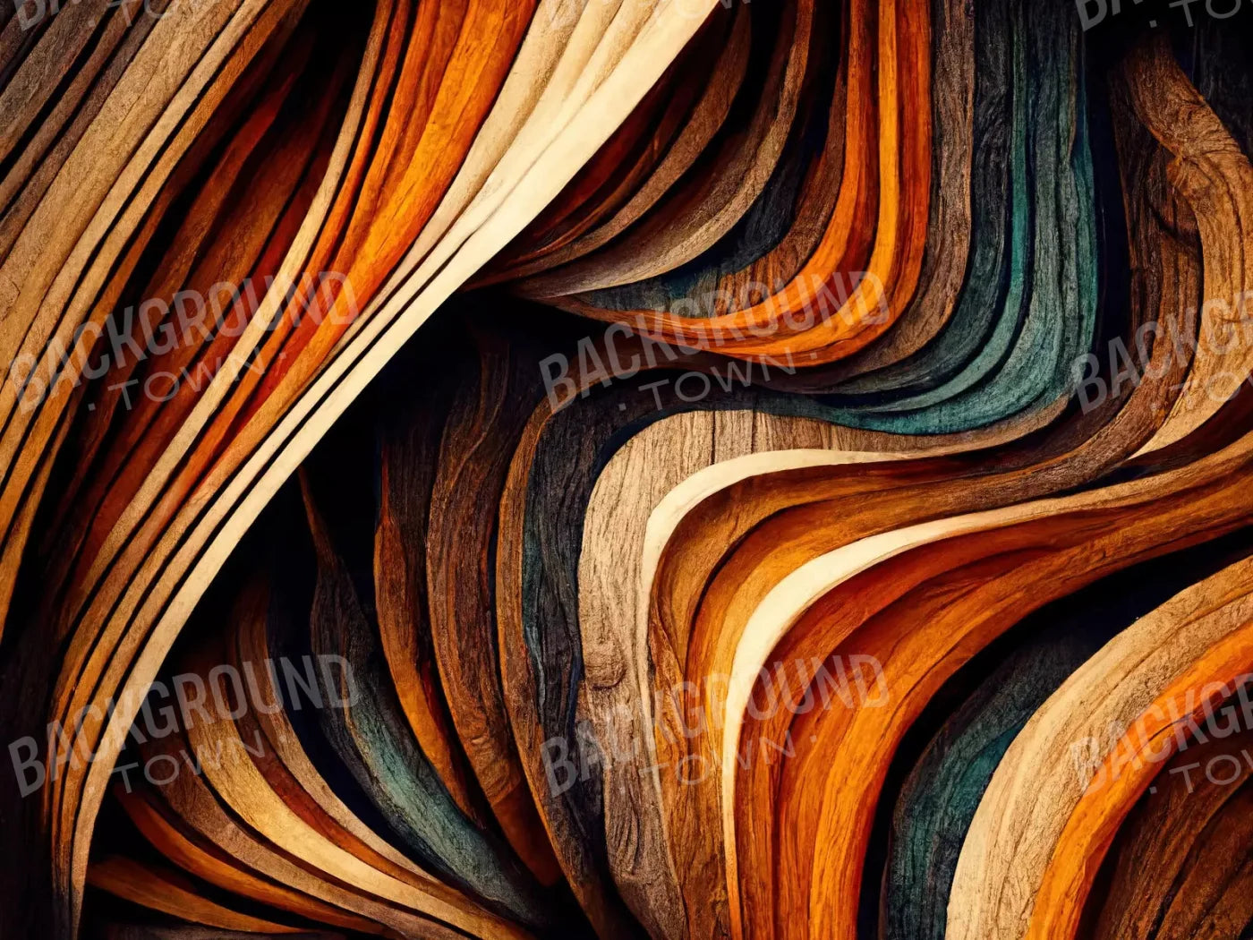 Wavy Wood 68X5 Fleece ( 80 X 60 Inch ) Backdrop