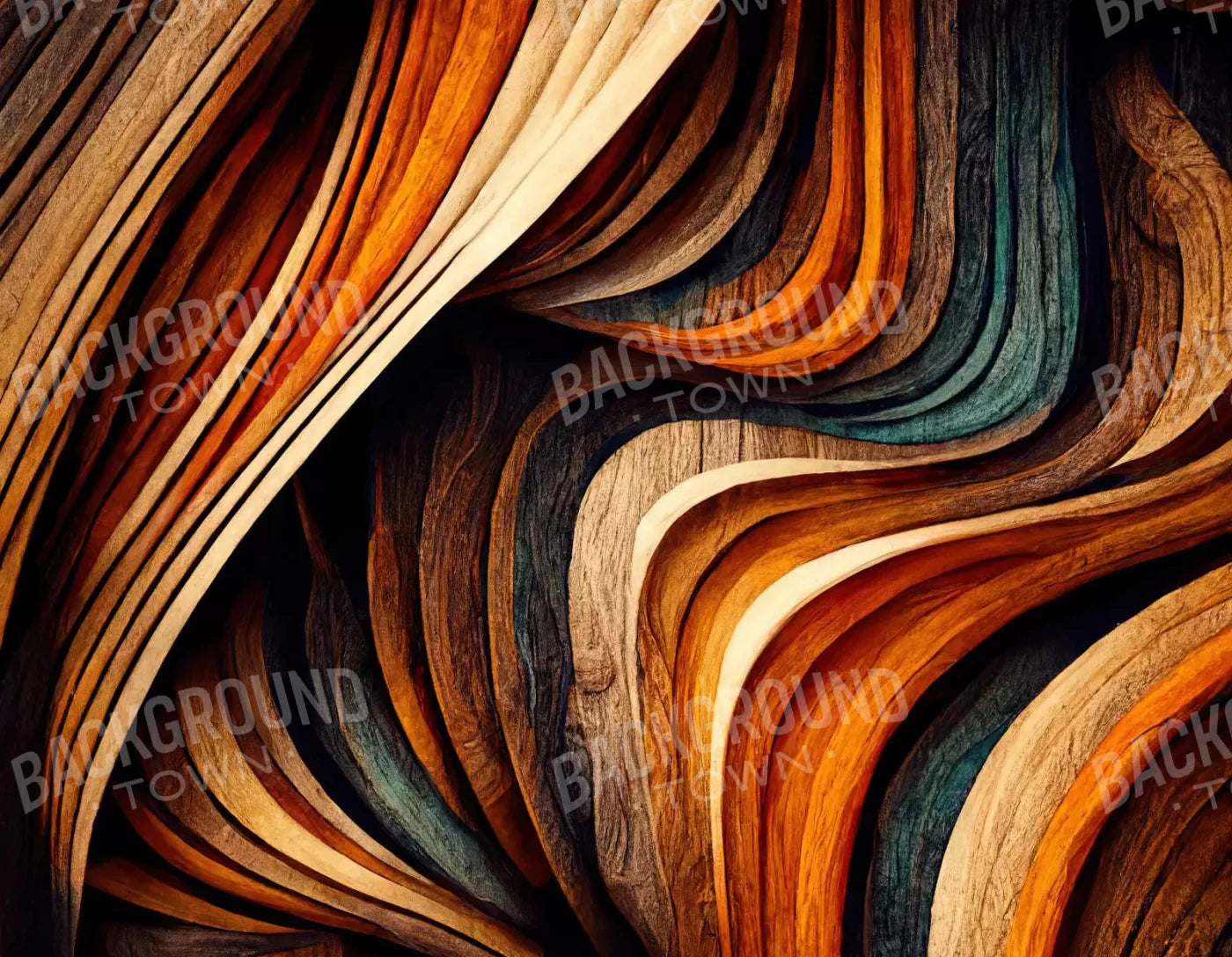 Wavy Wood 8X6 Fleece ( 96 X 72 Inch ) Backdrop