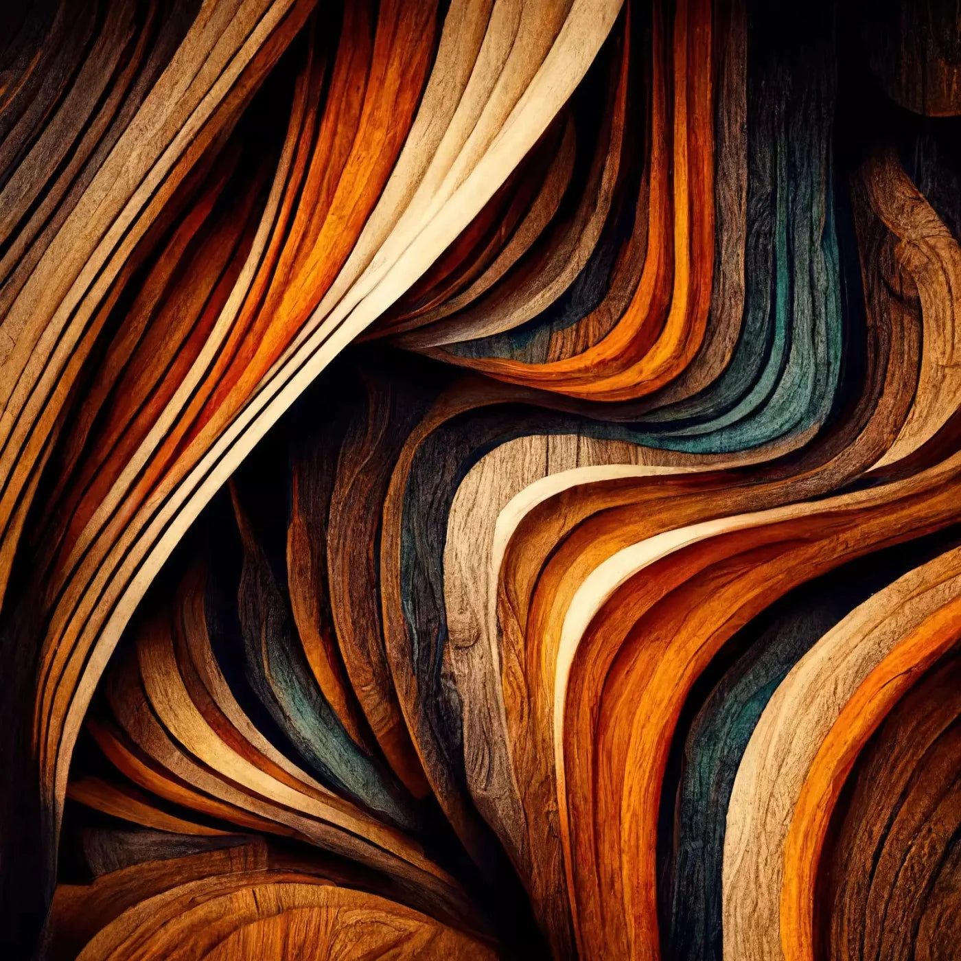 Wavy Wood 8X8 Fleece ( 96 X Inch ) Backdrop