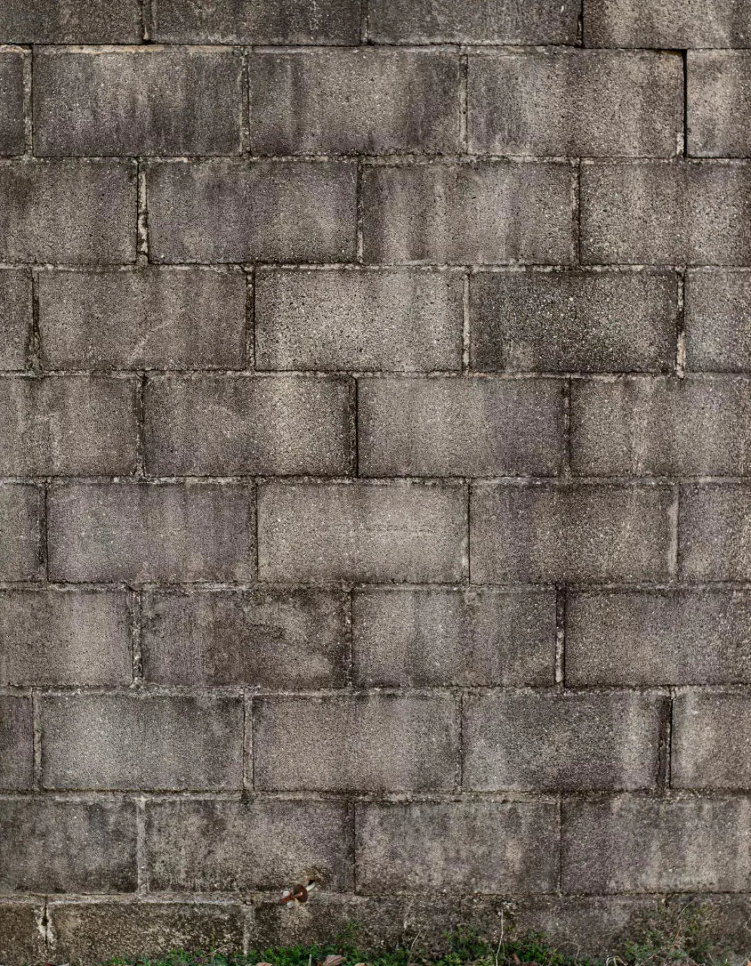 Weathered Cinderblock Wall 6X8 Fleece ( 72 X 96 Inch ) Backdrop