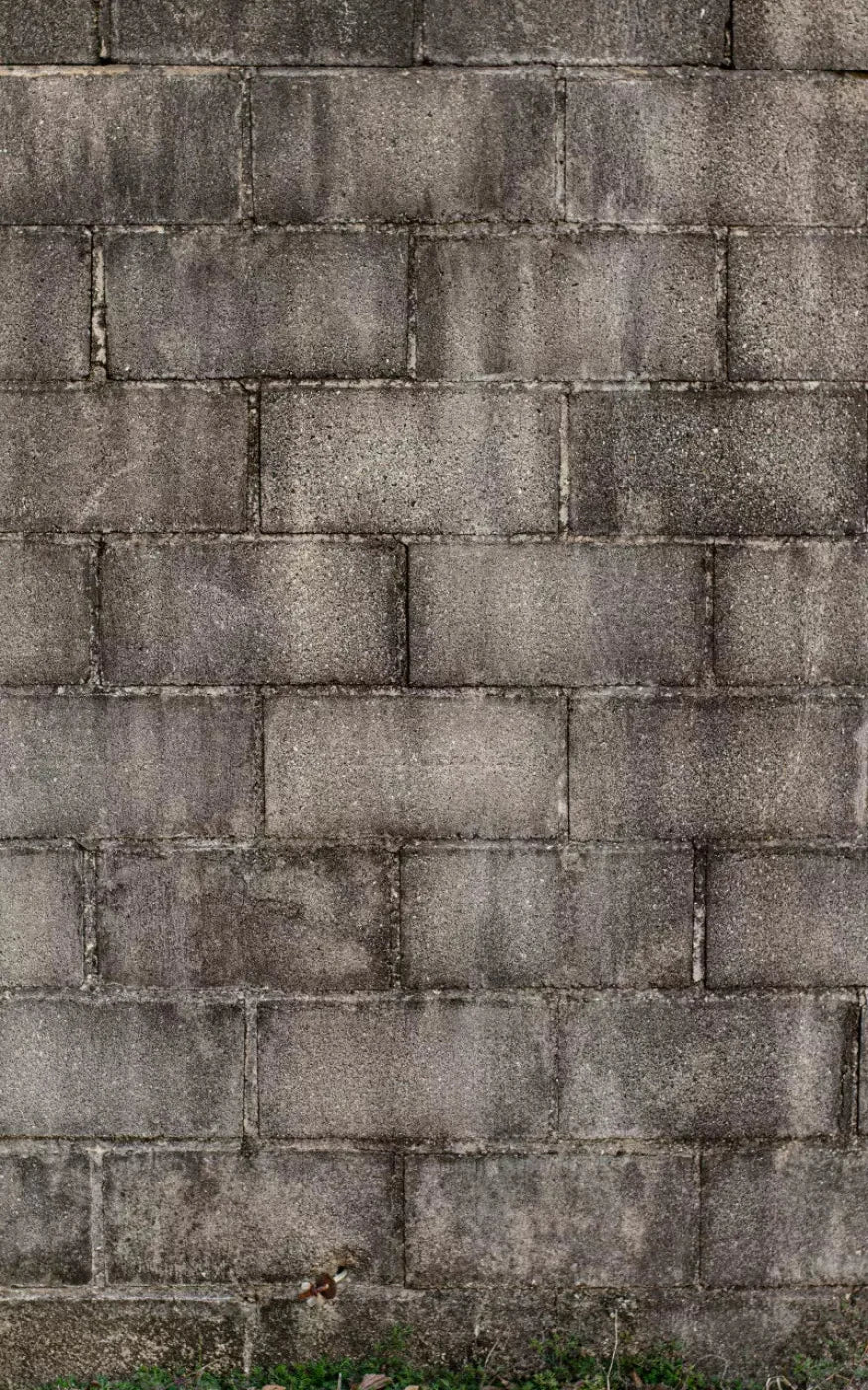 Weathered Cinderblock Wall 9X14 Ultracloth ( 108 X 168 Inch ) Backdrop