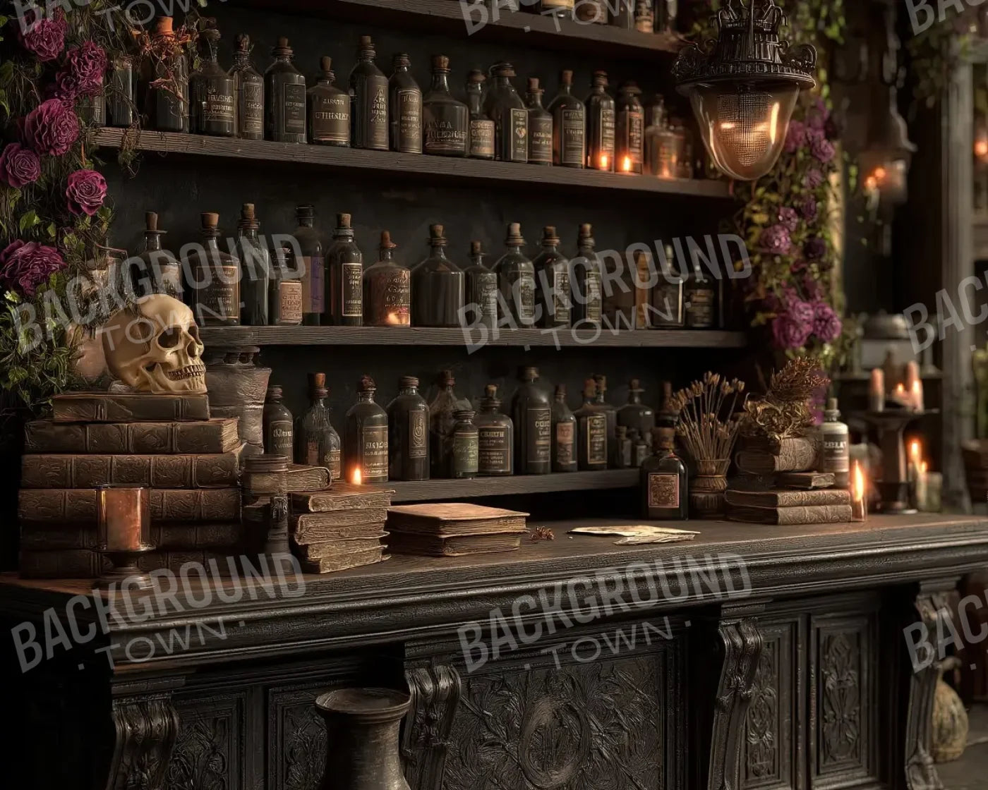 Welcome To The Apothecary 10’x8’ Fleece (120 x 96 inch) Backdrop