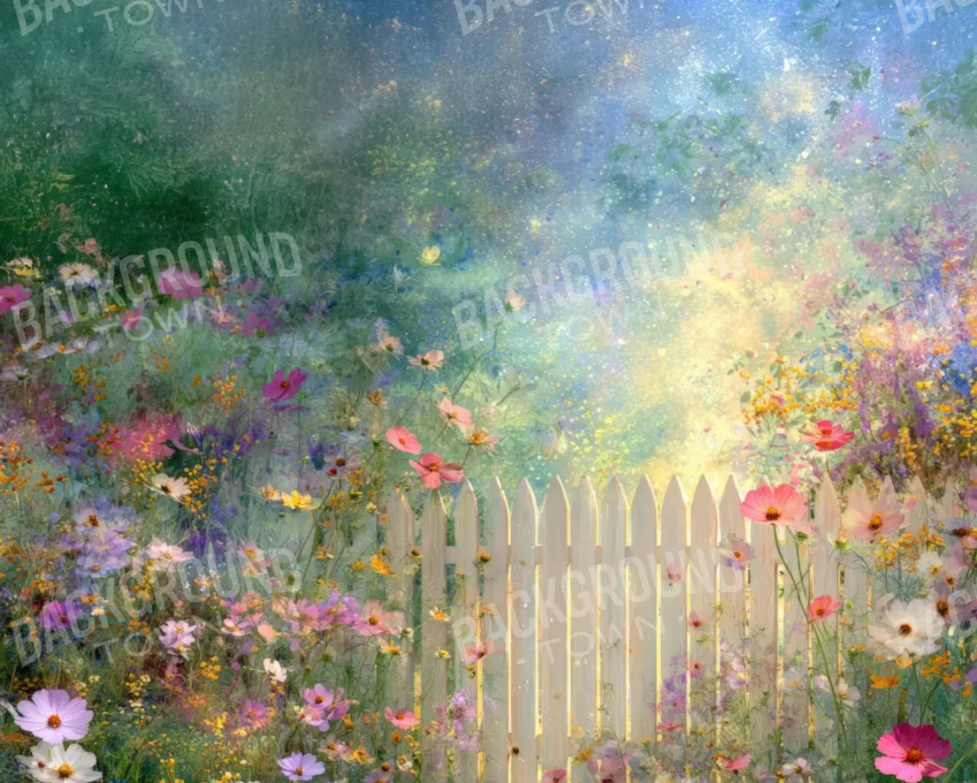 Whimsical Garden 10’x8’ Fleece (120 x 96 inch) Backdrop