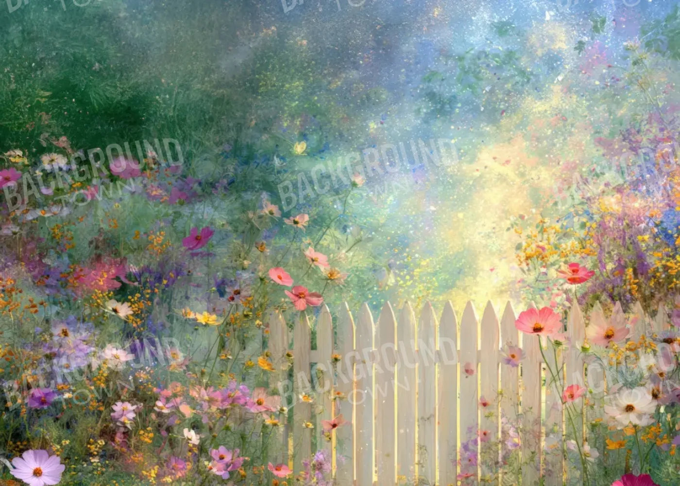Whimsical Garden 7’x5’ UltraCloth (84 x 60 inch) Backdrop