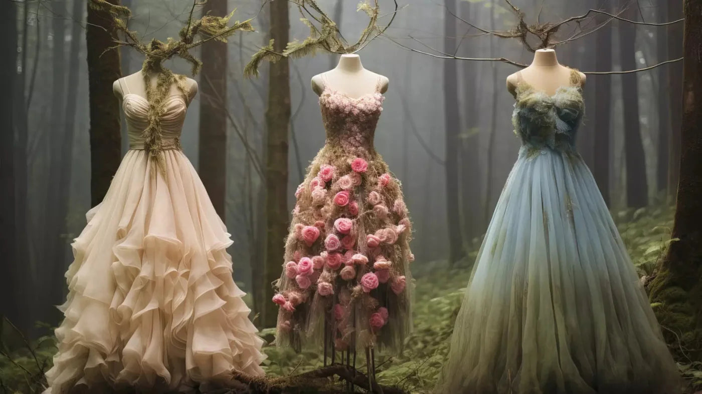 Whimsical Princess Gowns In Forest 14X8 Ultracloth ( 168 X 96 Inch ) Backdrop