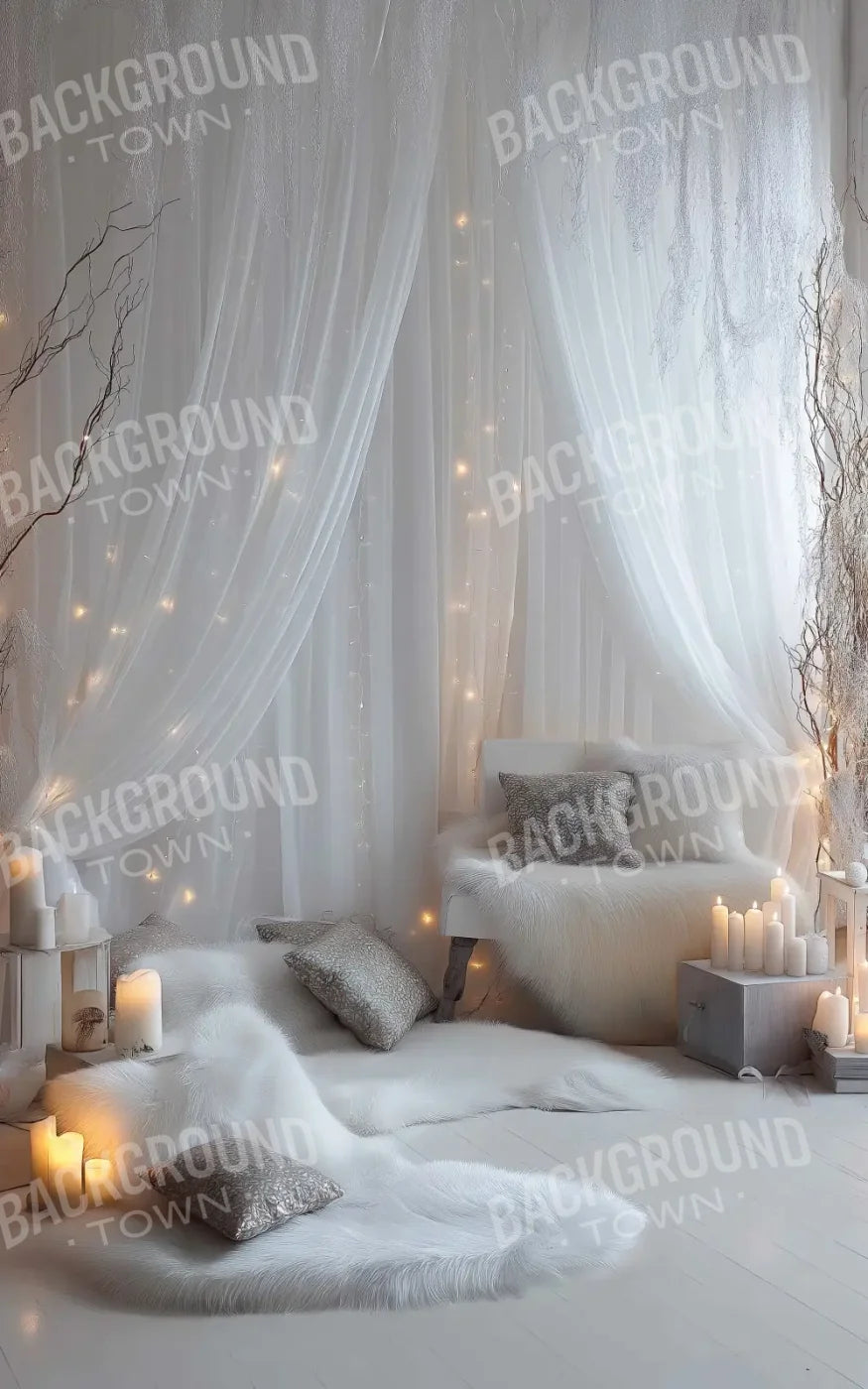 White Candle Boho 5’x8’ UltraCloth (60 x 96 inch) Backdrop