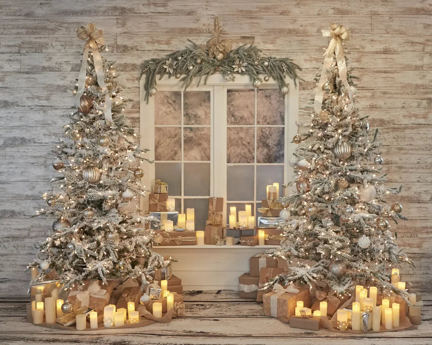 White Christmas 10’x8’ Fleece (120 x 96 inch) Backdrop