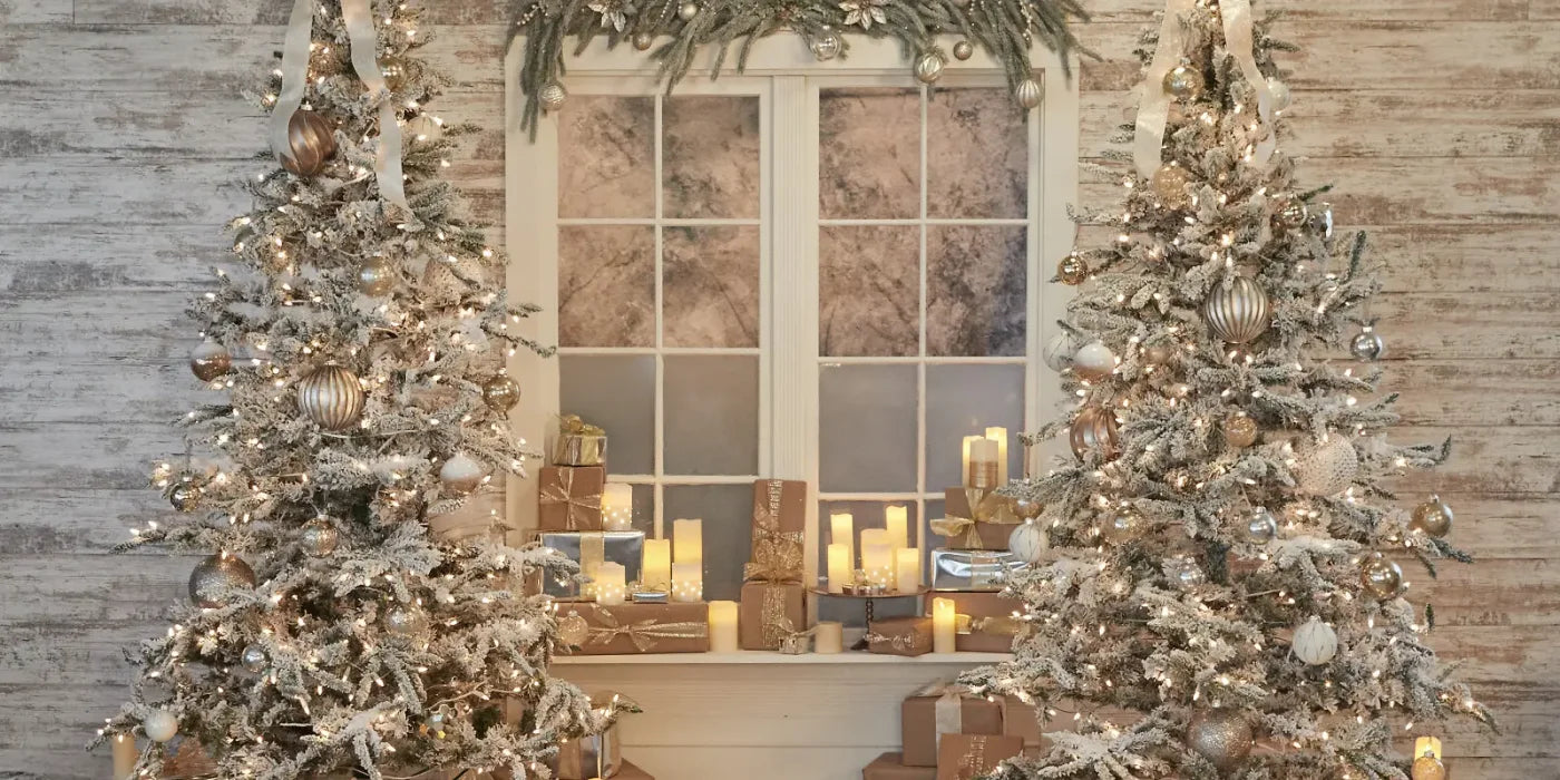 White Christmas 16’x8’ UltraCloth (192 x 96 inch) Backdrop