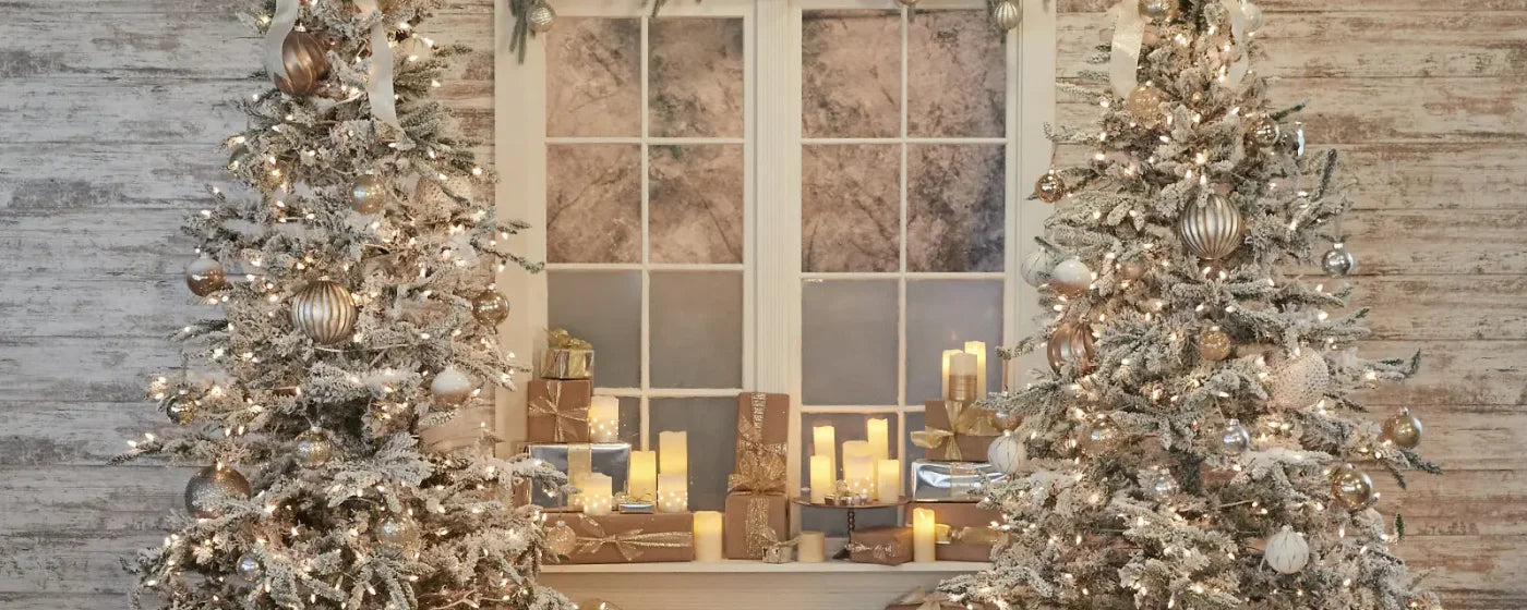 White Christmas 20’x8’ UltraCloth (240 x 96 inch) Backdrop