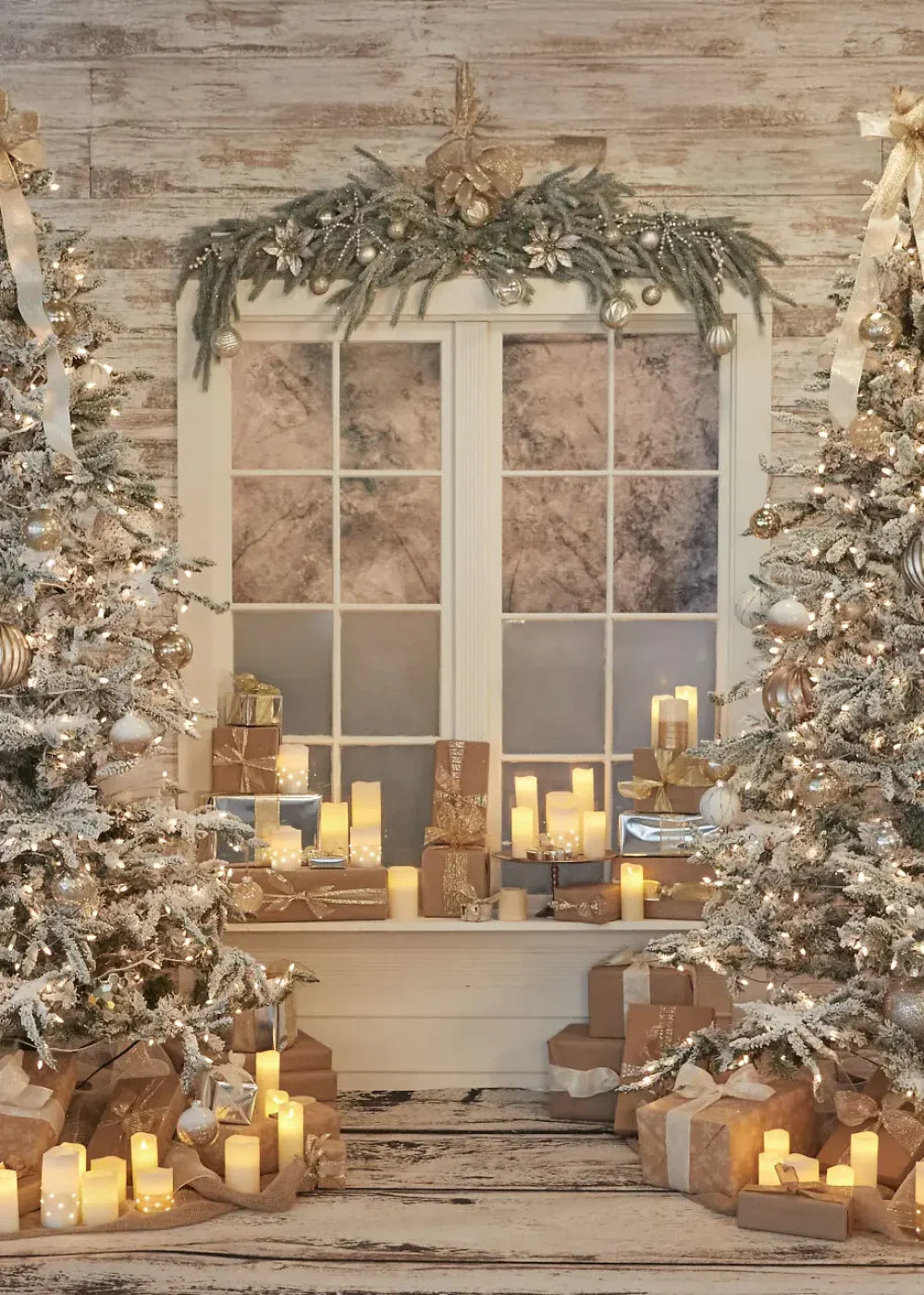 White Christmas 5’x7’ UltraCloth (60 x 84 inch) Backdrop