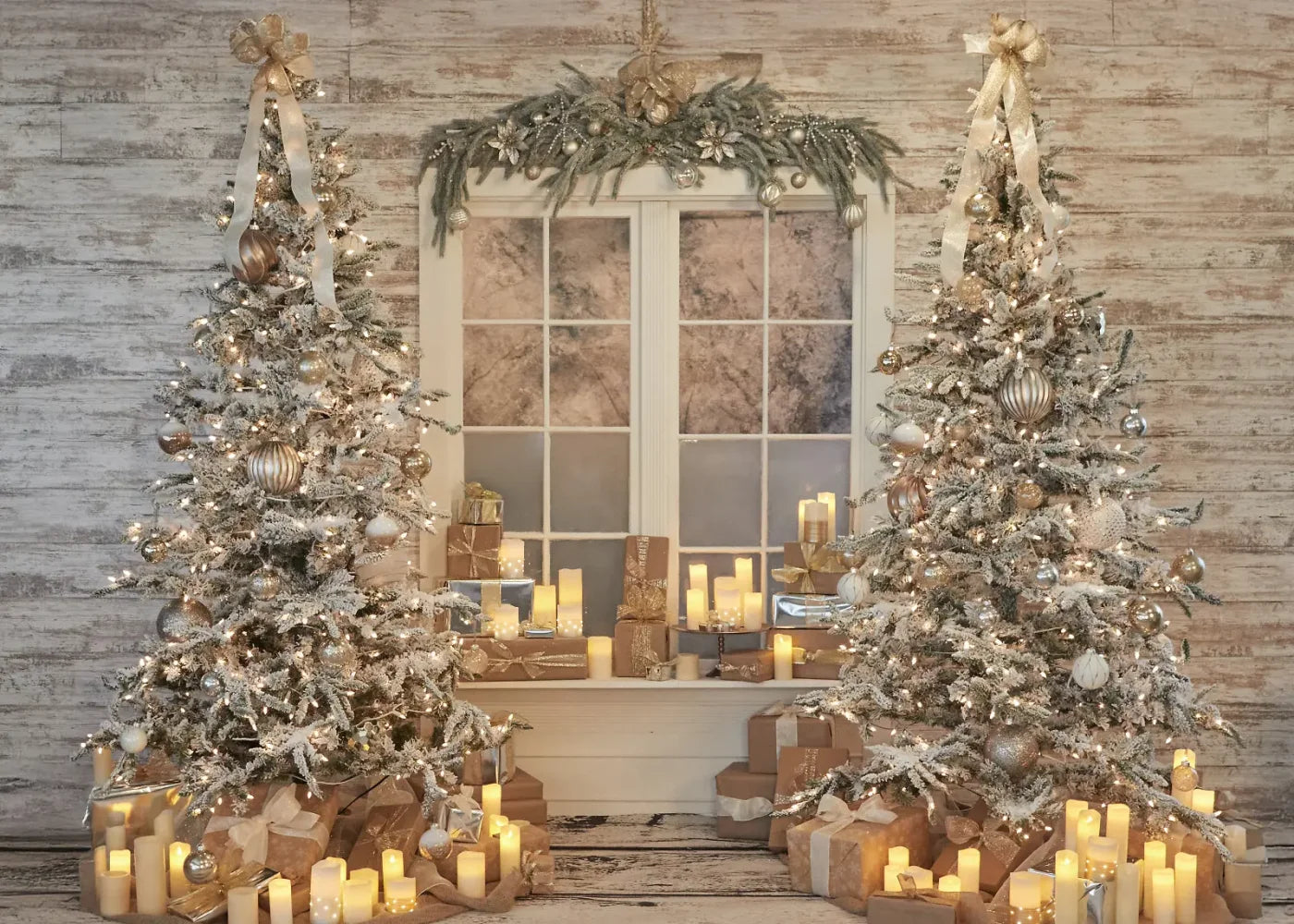 White Christmas 7’x5’ UltraCloth (84 x 60 inch) Backdrop