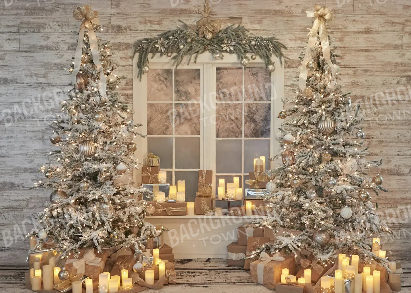 White Christmas 7’x5’ UltraCloth (84 x 60 inch) Backdrop