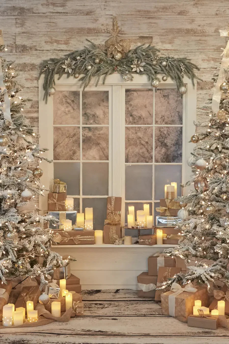 White Christmas 8’x12’ UltraCloth (96 x 144 inch) Backdrop