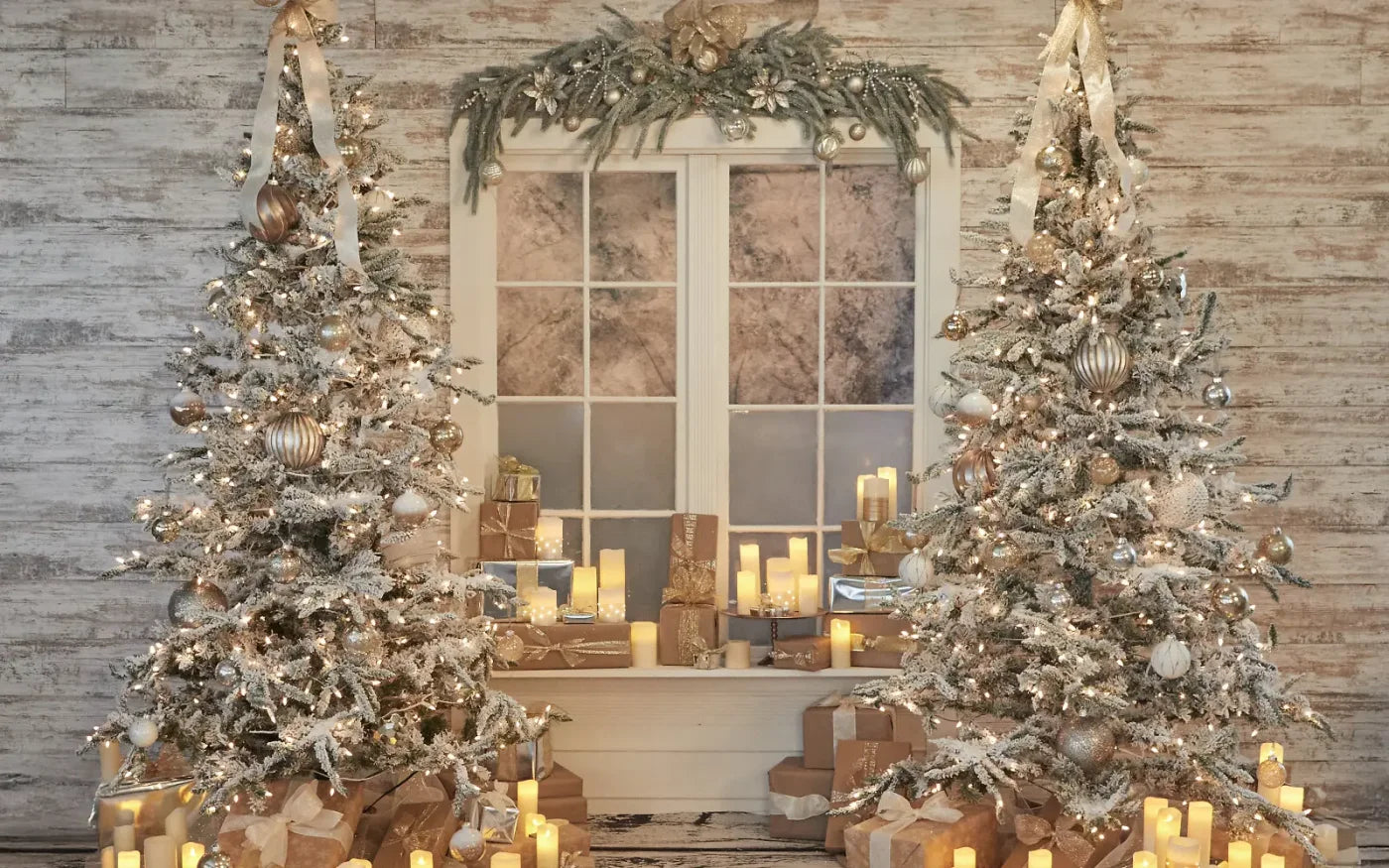 White Christmas 8’x5’ UltraCloth (96 x 60 inch) Backdrop