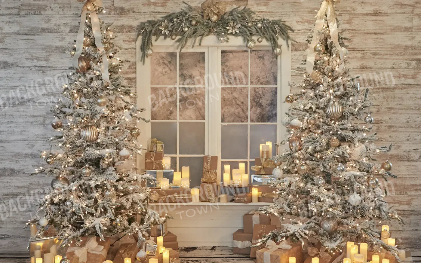 White Christmas 8’x5’ UltraCloth (96 x 60 inch) Backdrop
