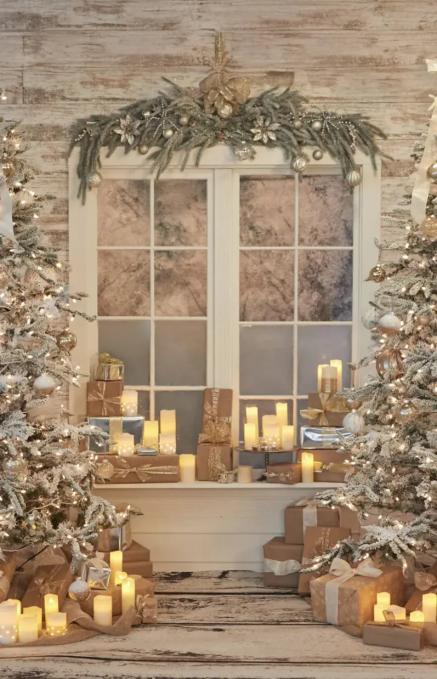 White Christmas 9’x14’ UltraCloth (108 x 168 inch) Backdrop