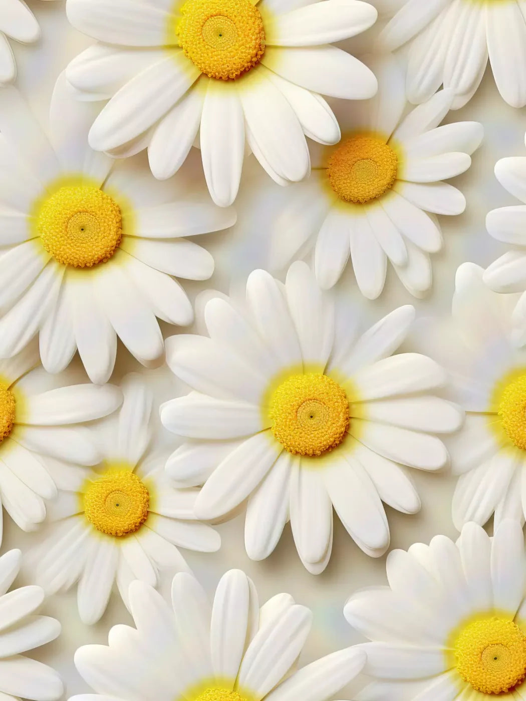White Daisy I 5X68 Fleece ( 60 X 80 Inch ) Backdrop