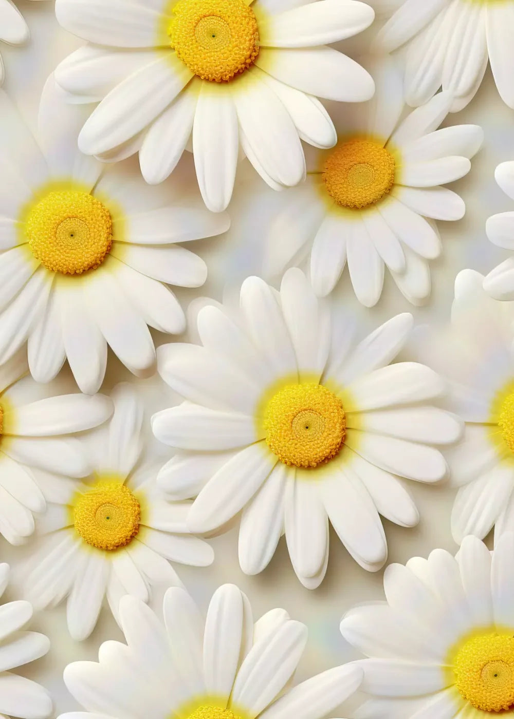 White Daisy I 5X7 Ultracloth ( 60 X 84 Inch ) Backdrop