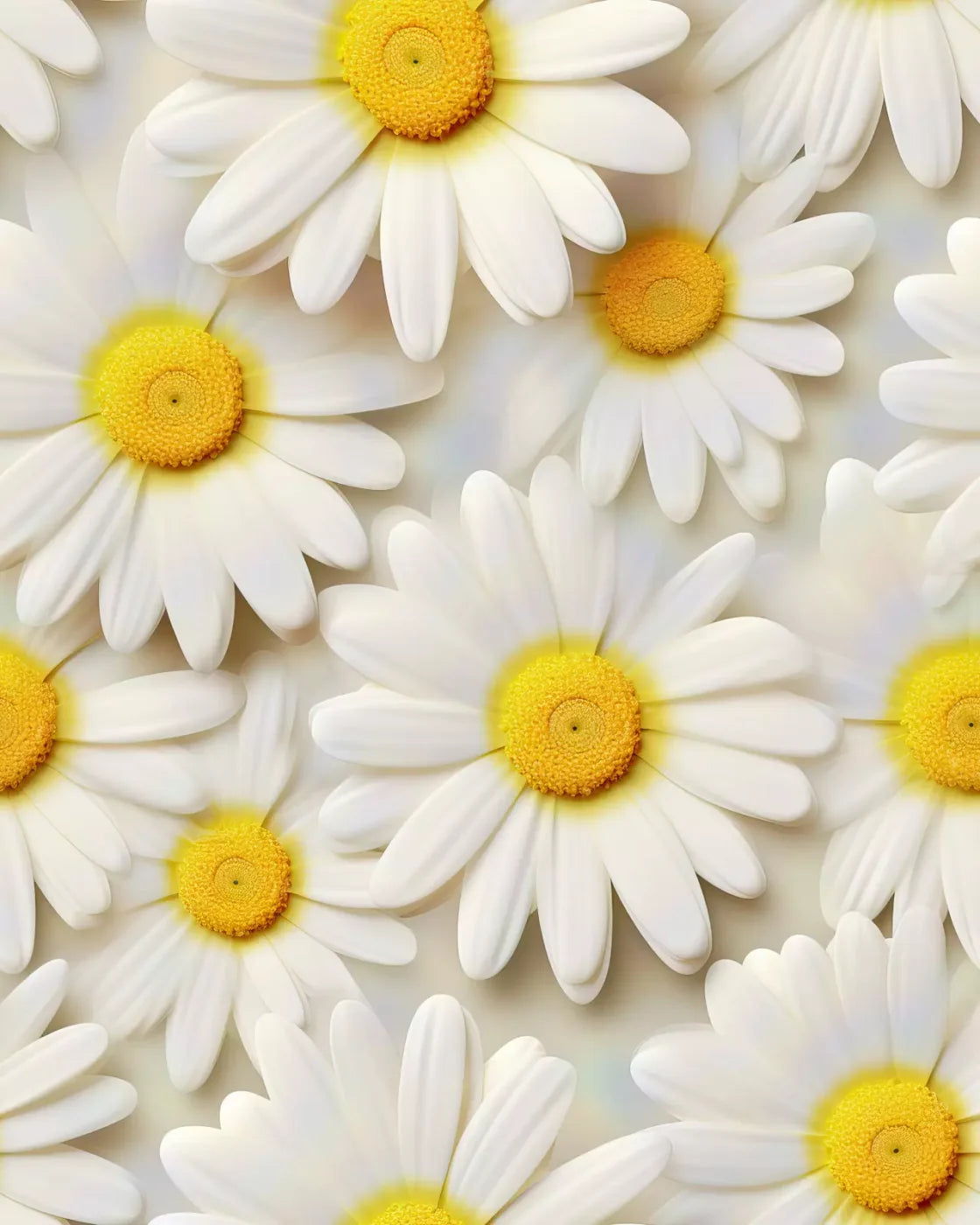 White Daisy I 8X10 Fleece ( 96 X 120 Inch ) Backdrop
