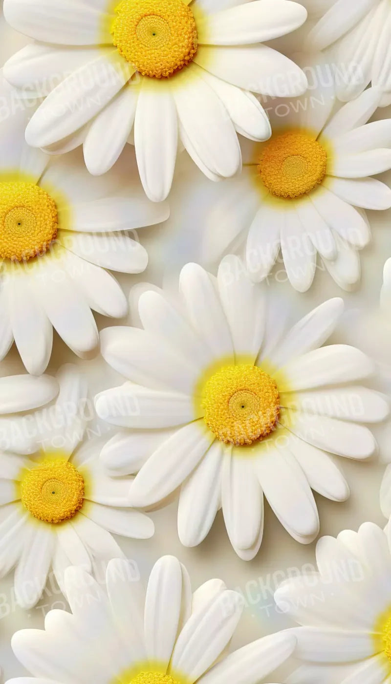 White Daisy I 8X14 Ultracloth ( 96 X 168 Inch ) Backdrop