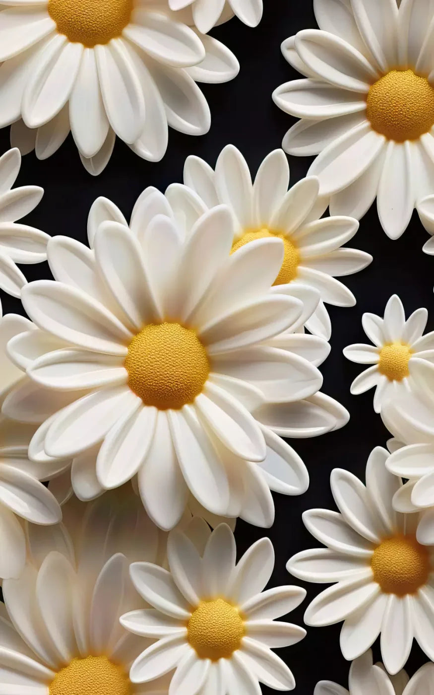 White Daisy Ii 5X8 Ultracloth ( 60 X 96 Inch ) Backdrop