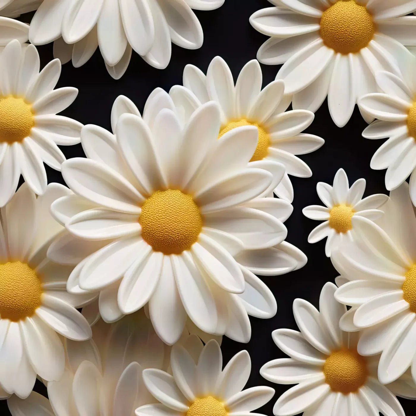 White Daisy Ii 8X8 Fleece ( 96 X Inch ) Backdrop
