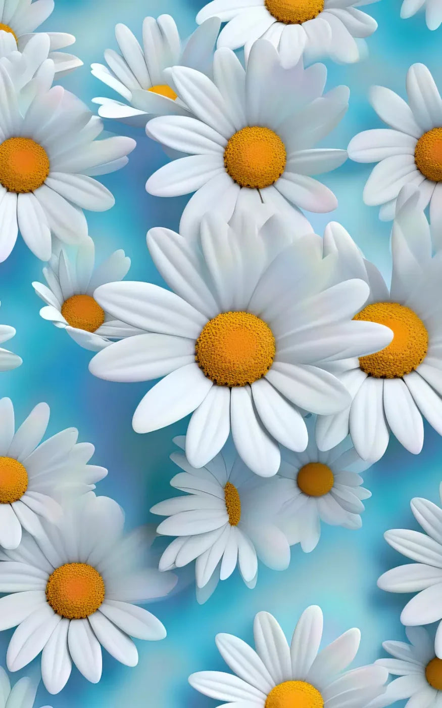 White Daisy Iii 5X8 Ultracloth ( 60 X 96 Inch ) Backdrop