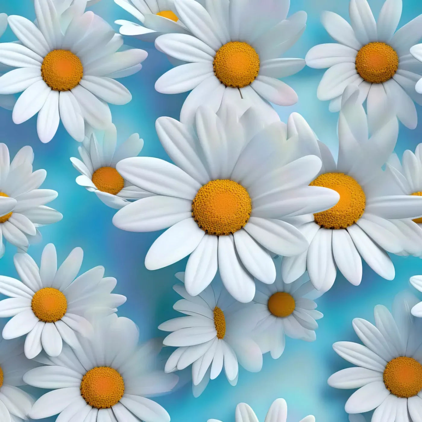 White Daisy Iii 8X8 Fleece ( 96 X Inch ) Backdrop