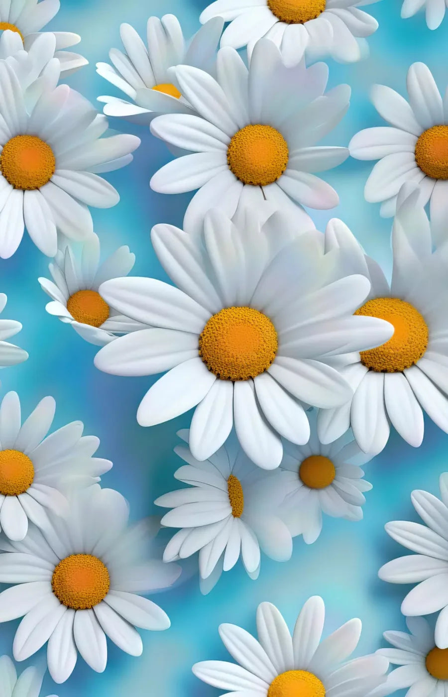 White Daisy Iii 9X14 Ultracloth ( 108 X 168 Inch ) Backdrop