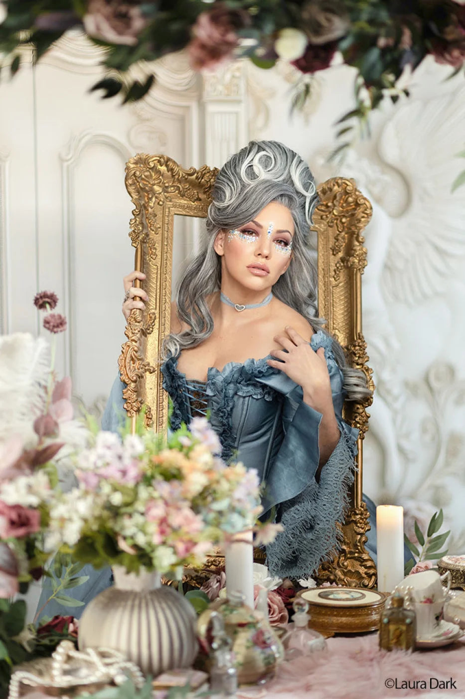 White Door With Angels Backdrop