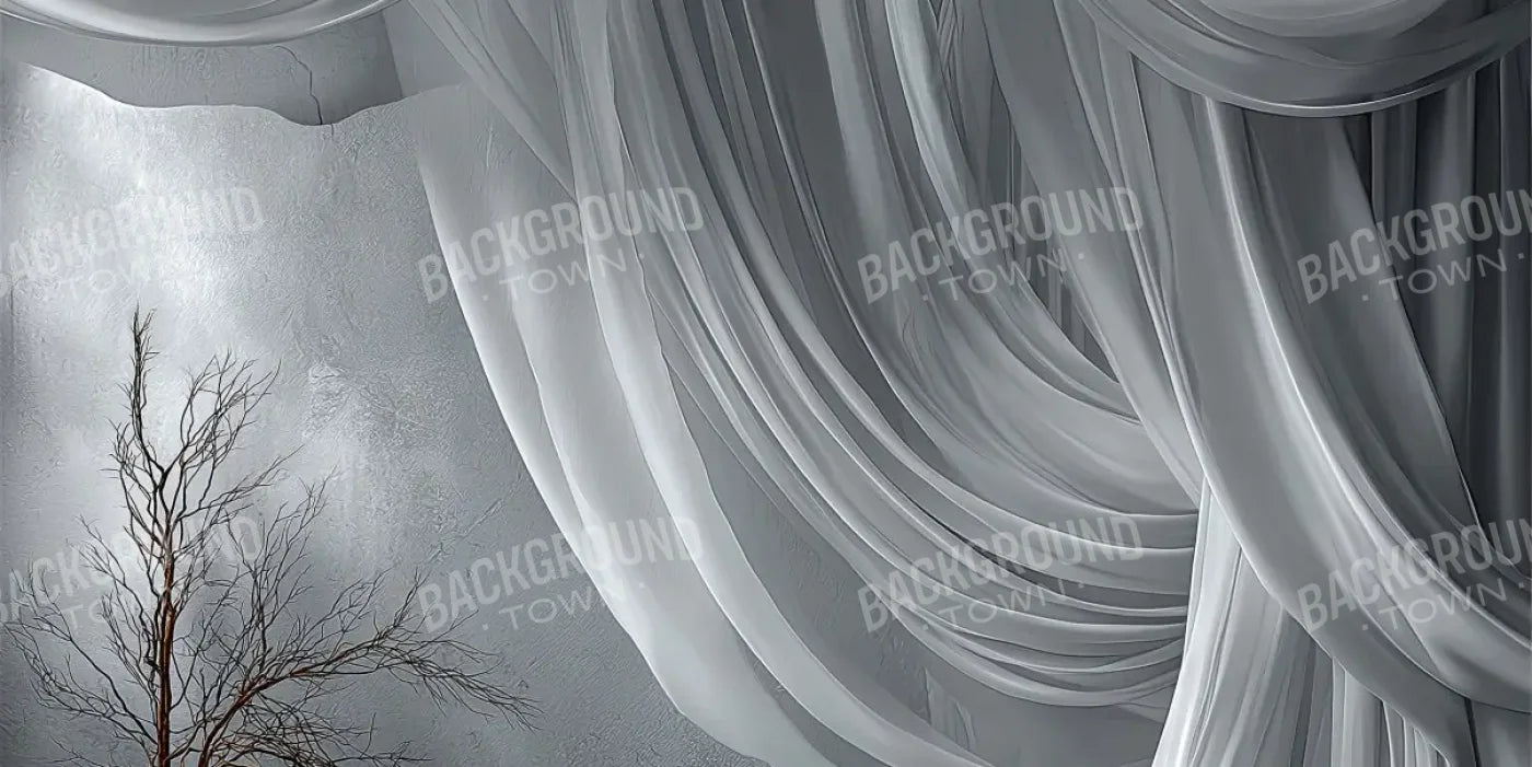 White Elegant Drapes 16’x8’ UltraCloth (192 x 96 inch) Backdrop