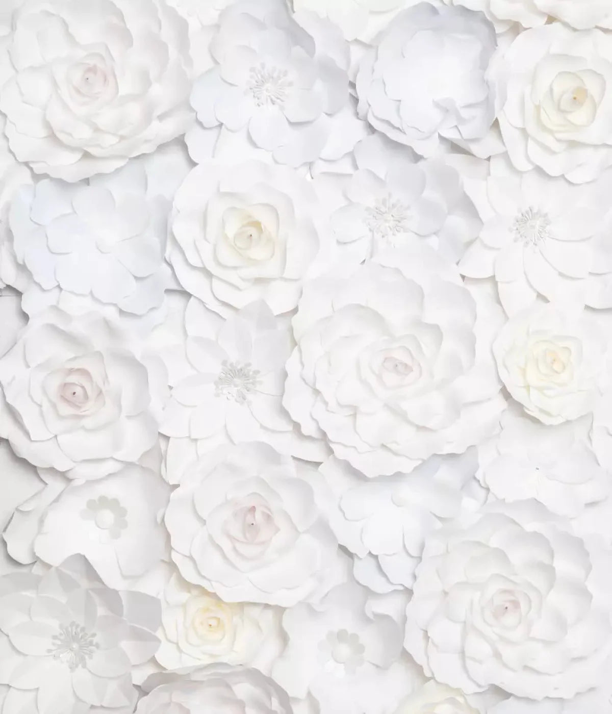 White Flowers 10X12 Ultracloth ( 120 X 144 Inch ) Backdrop