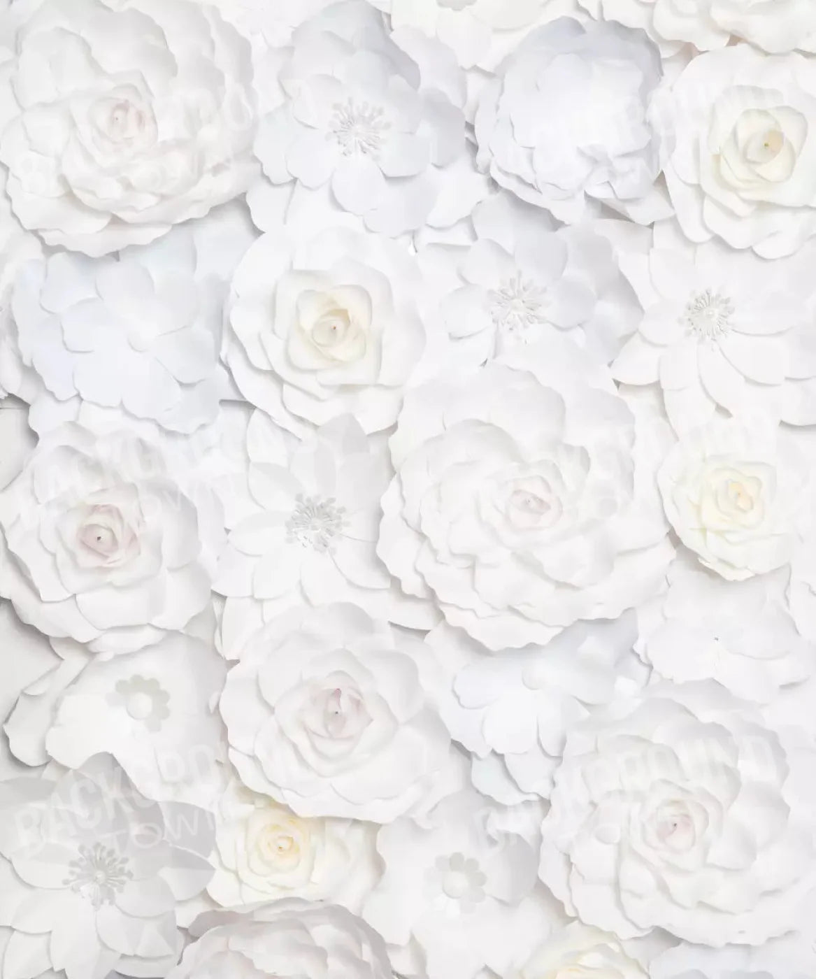 White Floral Backdrop for Photography